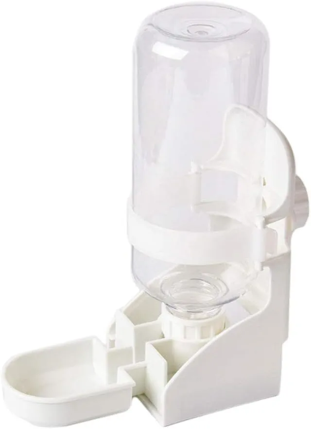17oz Rabbit Water Feeder, Pet Cage Suspended Water Dispenser, Hanging Automatic Small Animal Water Bottle Bowl for Bunny Chinchilla Hedgehog Ferret Hamster