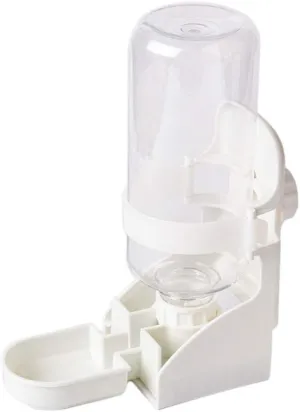 17oz Rabbit Water Feeder, Pet Cage Suspended Water Dispenser, Hanging Automatic Small Animal Water Bottle Bowl for Bunny Chinchilla Hedgehog Ferret Hamster