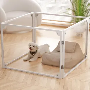 Acrylic Dog Playpen Dog Playpen Indoor Puppy Pen Pets Fence Puppies Cage10 Panels for Puppies Dog Play Pens for Dogs Indoor (4)