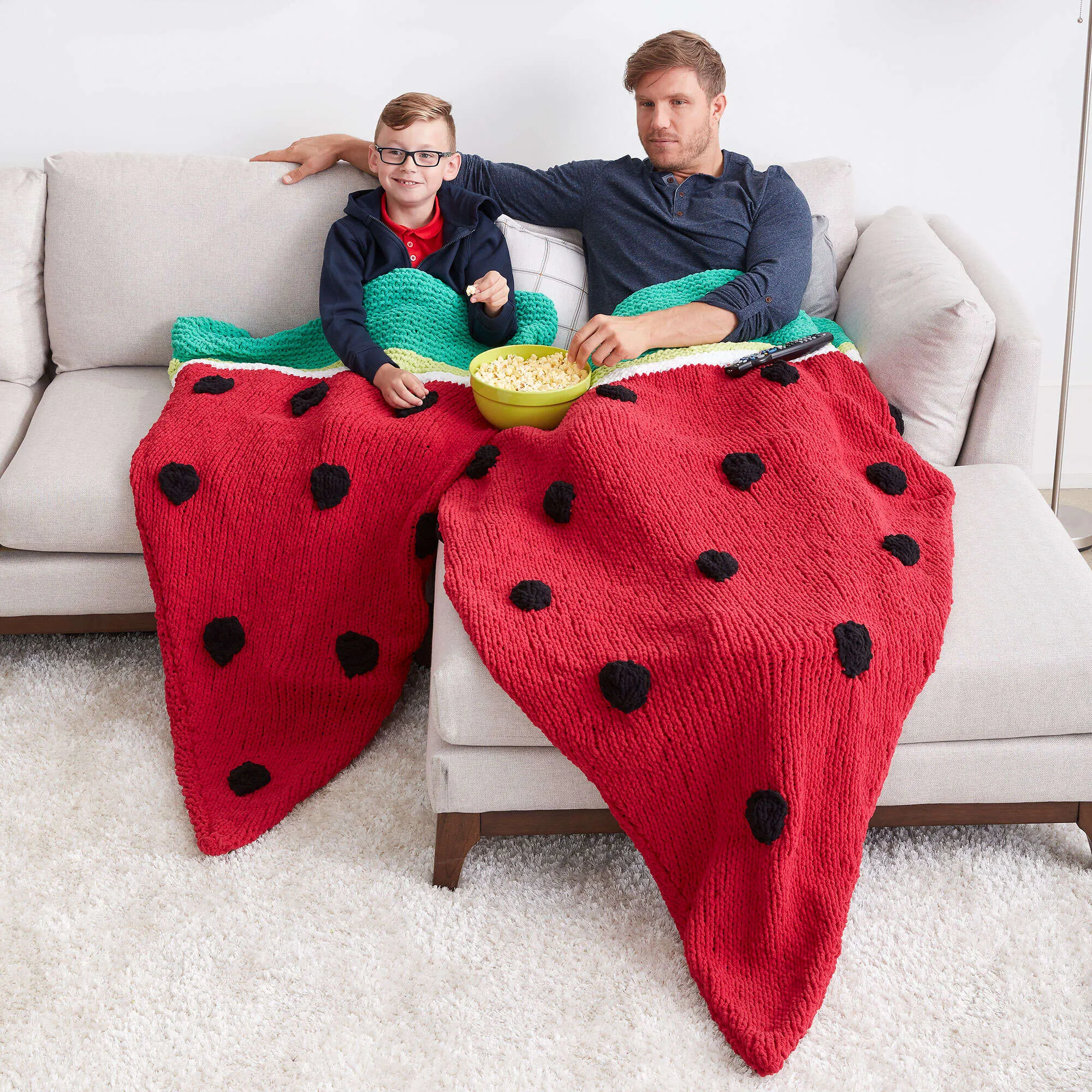 Bernat Watermelon Wedge Knit Snuggle Sack