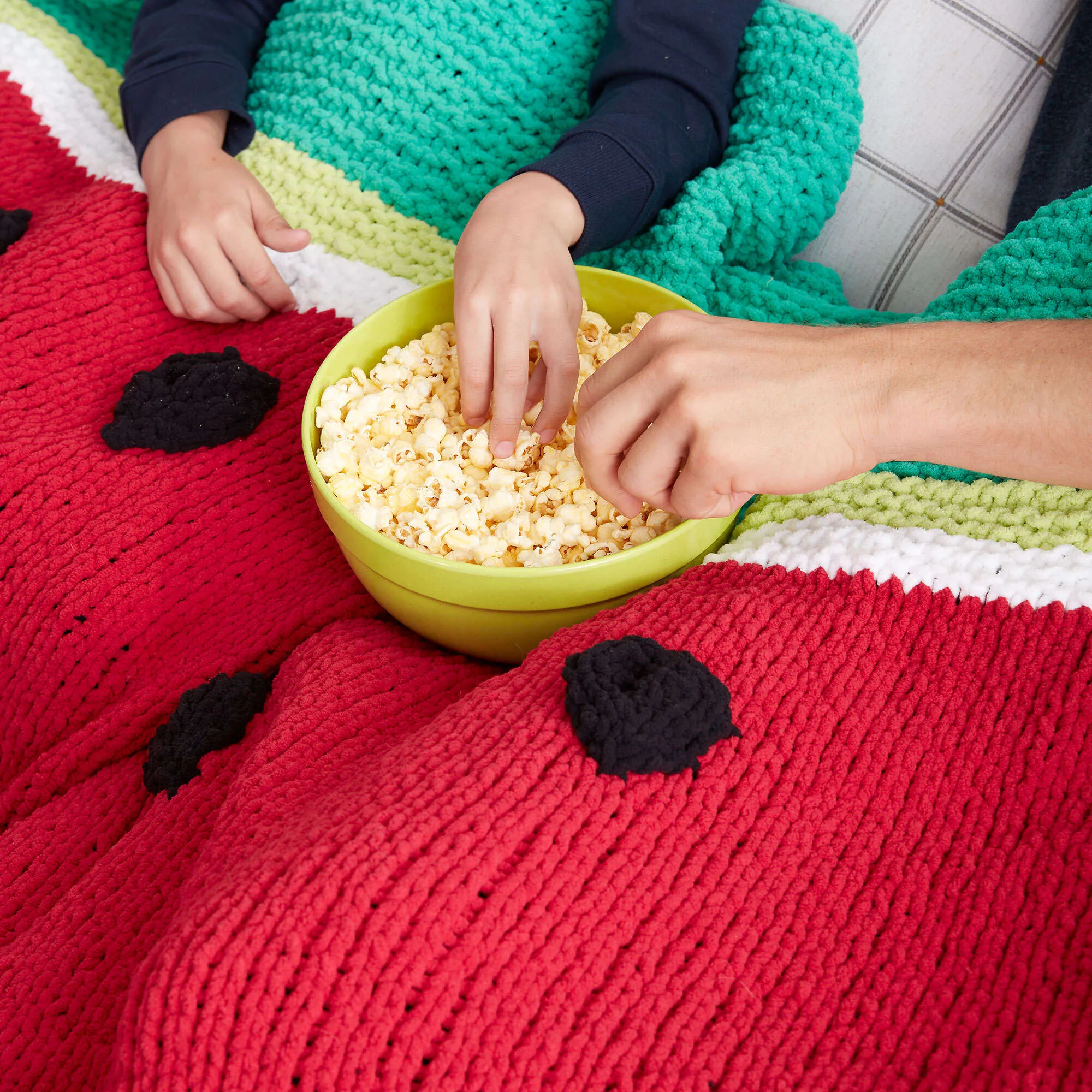 Bernat Watermelon Wedge Knit Snuggle Sack