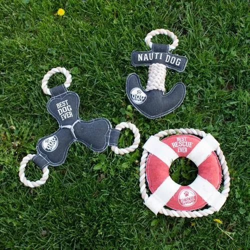 Best Rescue Ever Canvas Dog Toy on Rope