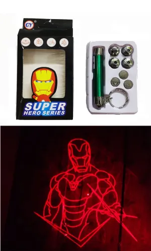 BITONA® Laser Beam Pointer Projection with Action Hero Series 5 Inter Changeable caps