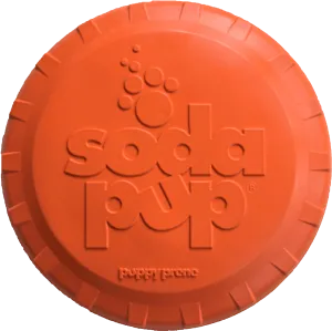 Bottle Top Flyer Durable Rubber Retrieving Frisbee - Orange