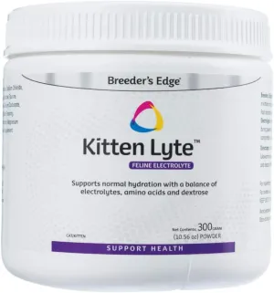 Breeder's Edge Kitten Lyte- Feline Electrolyte Supplement for Cats and Kittens- 300 gm