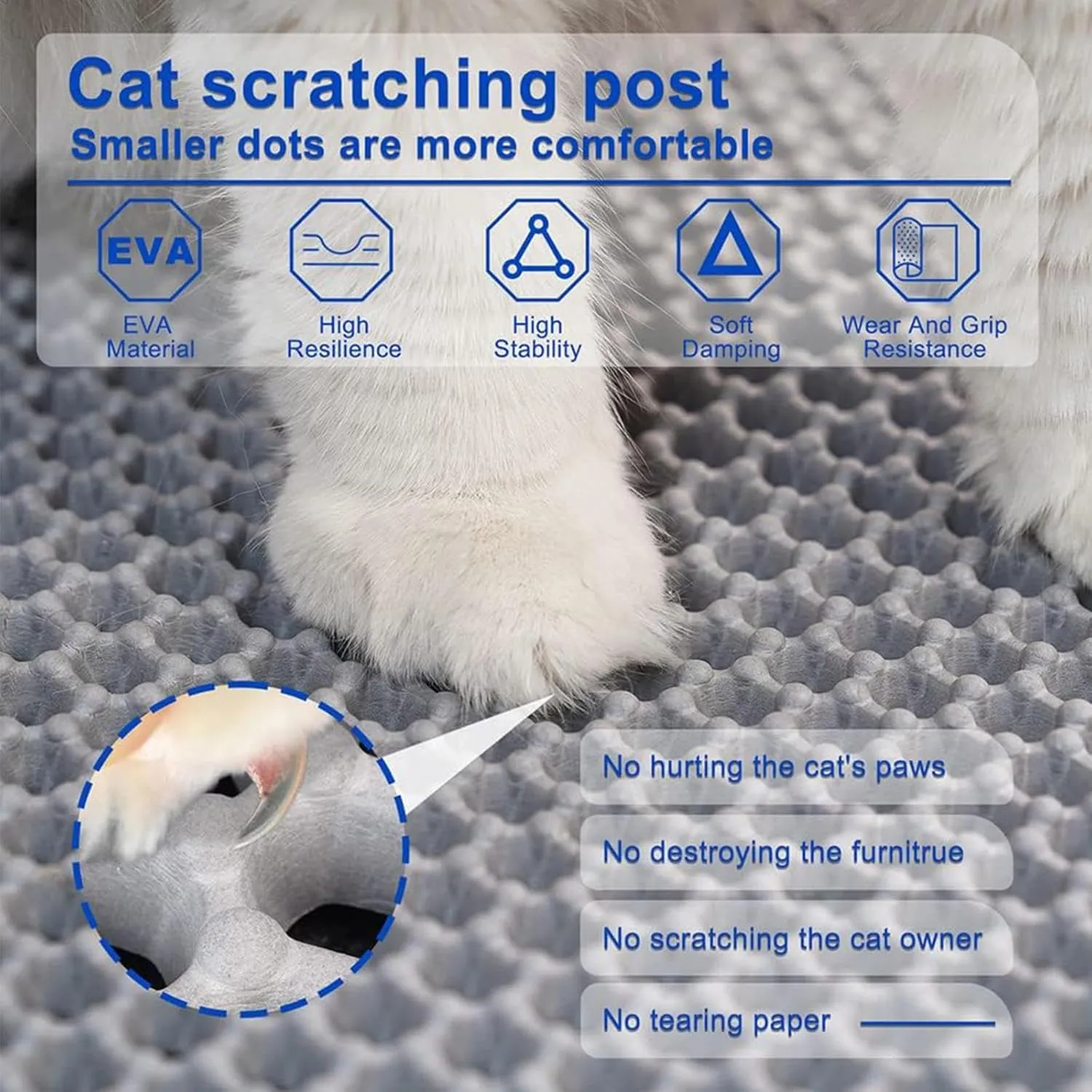 Cat Litter Mat, 24X35In/26X46In Double Layer Easy Clean Cat Litter Catcher Cat Litter Trap Mats, Less Waste,Soft On Paws,Non-Slip,26X46In-Gray