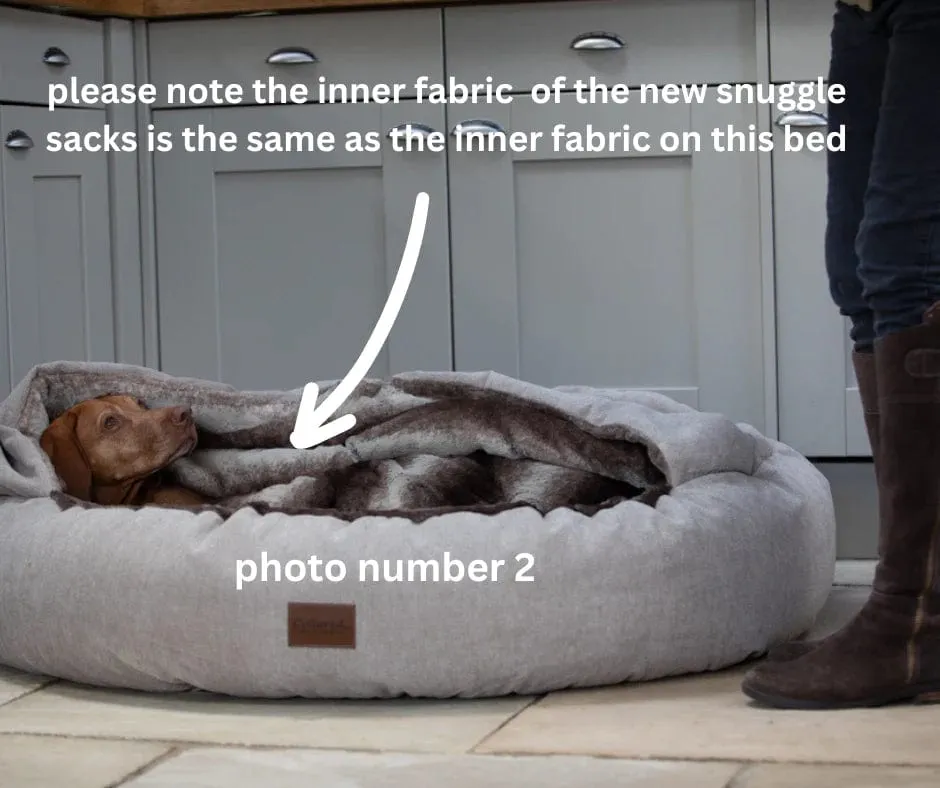 Collared Creatures - Beige Luxury Dog Snuggle Bed / Snuggle Sack /Sleeping Sack Luxury Dog Bed