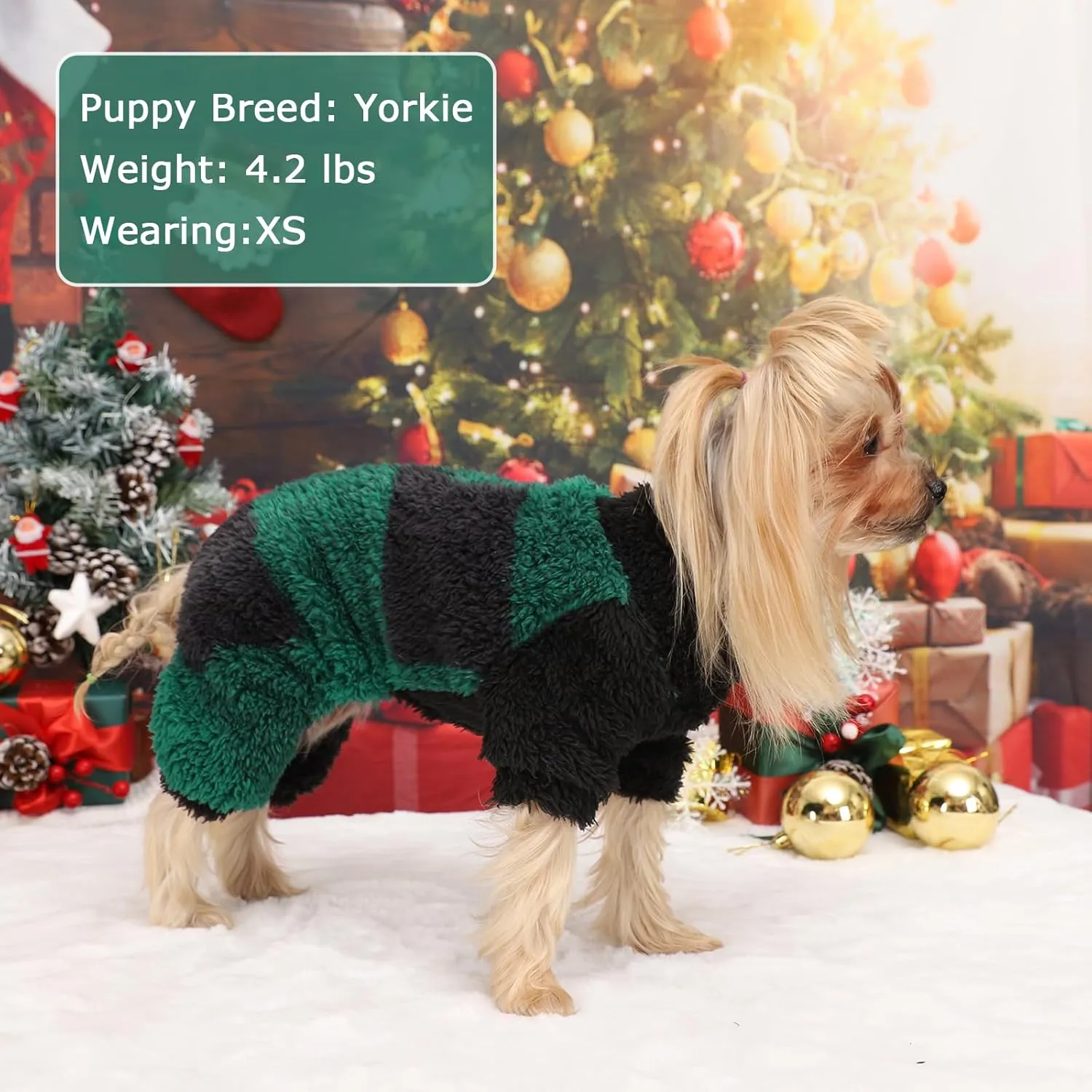 Dog Pajamas PJs Clothes for Small Dogs Girl Boy Warm Spring Fall Winter Onesie Sweaters Fleece Puppy Jumpsuits 4 Legged Outfits Clothing Apparel