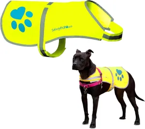 Dog Reflective Vest, Sizes to Fit Dogs 14 lbs to 130 lbs - SafetyPUP XD Hi Vis, Safety Vest Keeps Dogs Visible On and Off Leash in Both Urban and Rural Environments X-Large Neon Yellow