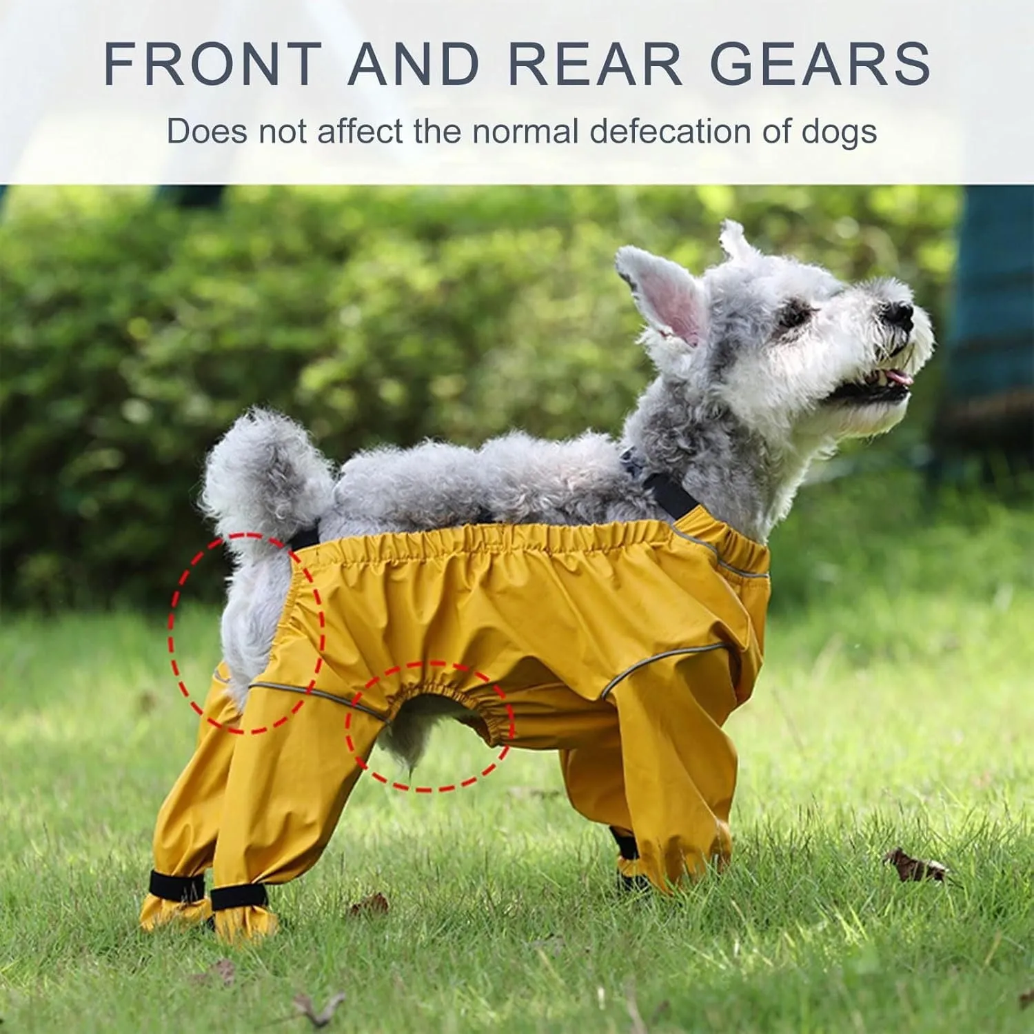 Dog Snowsuit with Built in Boots, Dog Boots Leggings Waterproof Anti-Slip Shoes Pet Paws Protector Dirty-Proof Adjustable Suspenders for Outdoor Winter Snow Rain Hiking Walking