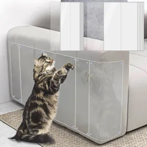 DR.DUDU Cat Scratch Furniture Protector, Clear Couch Corner Protectors for Indoor Cats, Anti Scratch Deterrent Sticky Tape from Cat Scratching (12 Pack   60 Twist Pins)