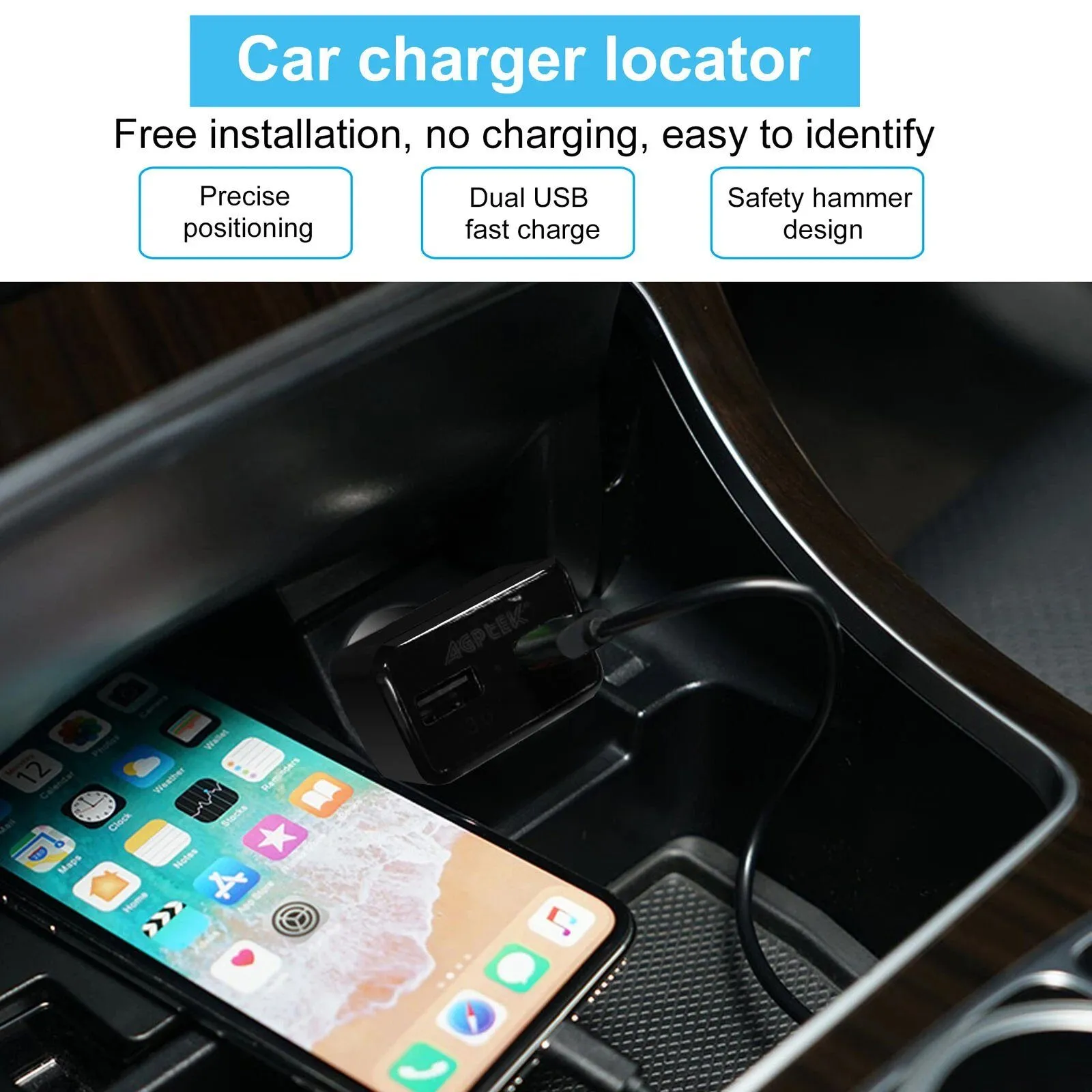 Dual USB Car Charge GPS Tracker GSM SIM Realtime GPRS Vehicle Tracking Security