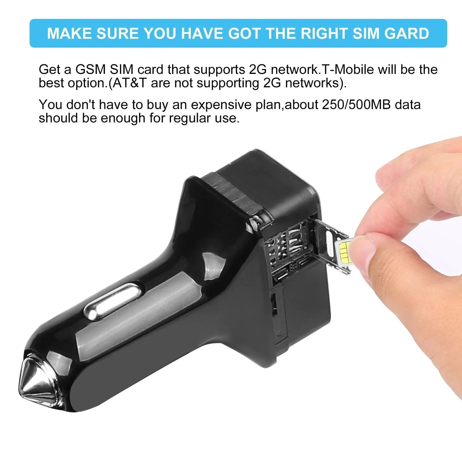 Dual USB Car Charge GPS Tracker GSM SIM Realtime GPRS Vehicle Tracking Security