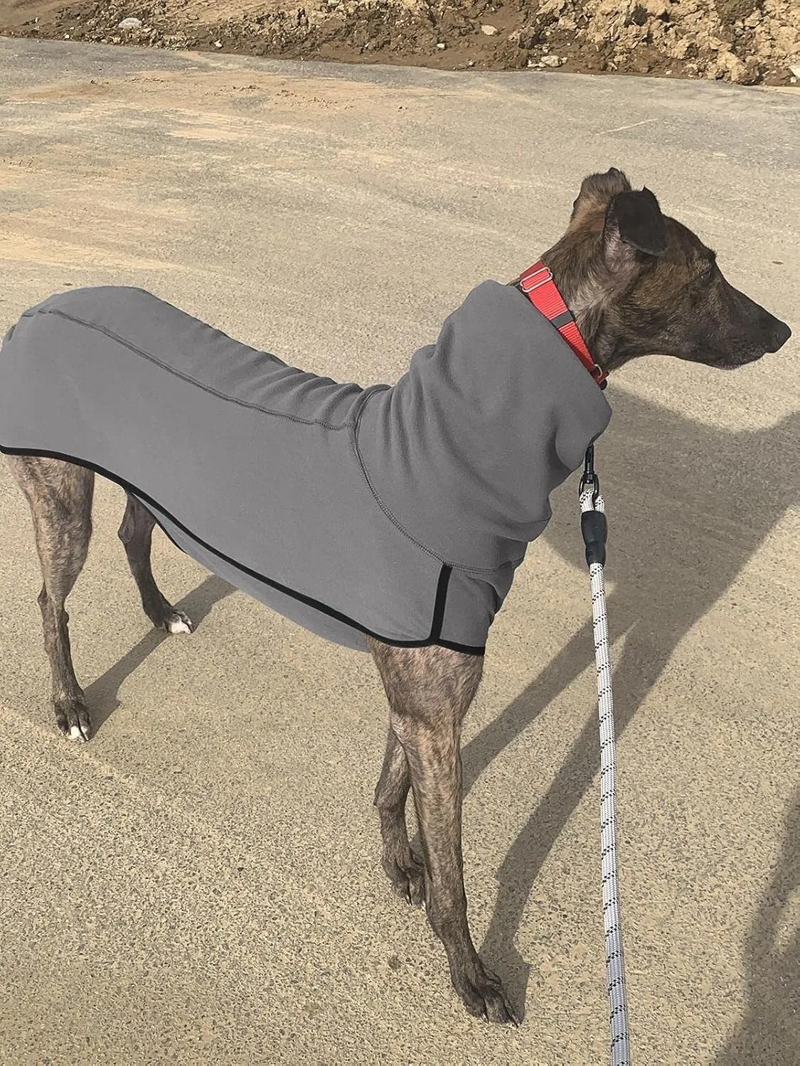 Esobo Fleece Dog Apparel Winter Warm Dog Coat Doggie Turtleneck Cozy Jacket Soft Shirt Vest Stylish Pet Outfits for Small Medium Large Dogs Grey