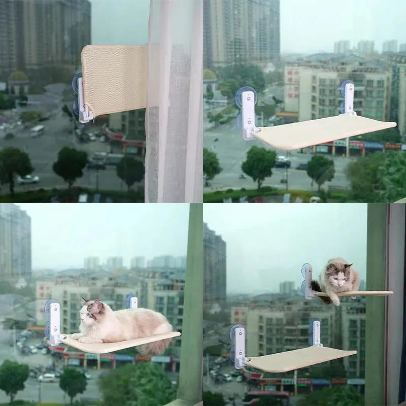Foldable Hanging Cat Perch w/ Suction | Cat Hammock