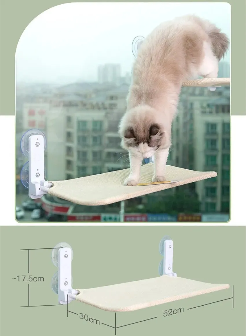 Foldable Hanging Cat Perch w/ Suction | Cat Hammock