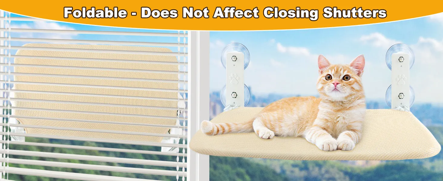 Foldable Hanging Cat Perch w/ Suction | Cat Hammock