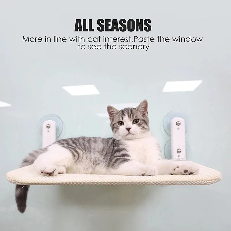 Foldable Hanging Cat Perch w/ Suction | Cat Hammock