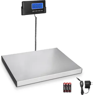 Fuzion Digital Shipping Scale for Packages 330lb x 0.1lb, Heavy Duty Weight Scale for Postage, Stainless Steel Large Platform, Commercial Scale for Business, Postal Scale for Parcel/Small Dog