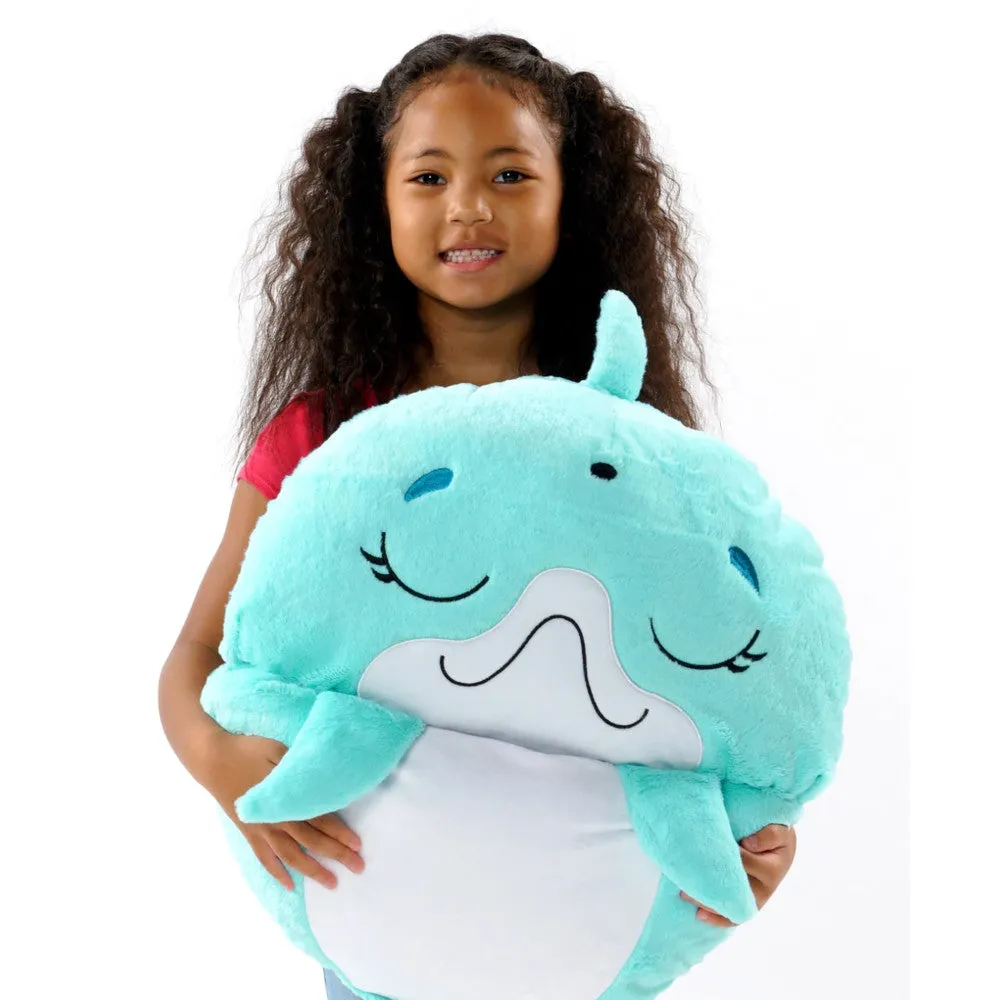 Happy Nappers Large Dolphin Disco 66 inch Pillow & Sleepy Sack - Kids 7 