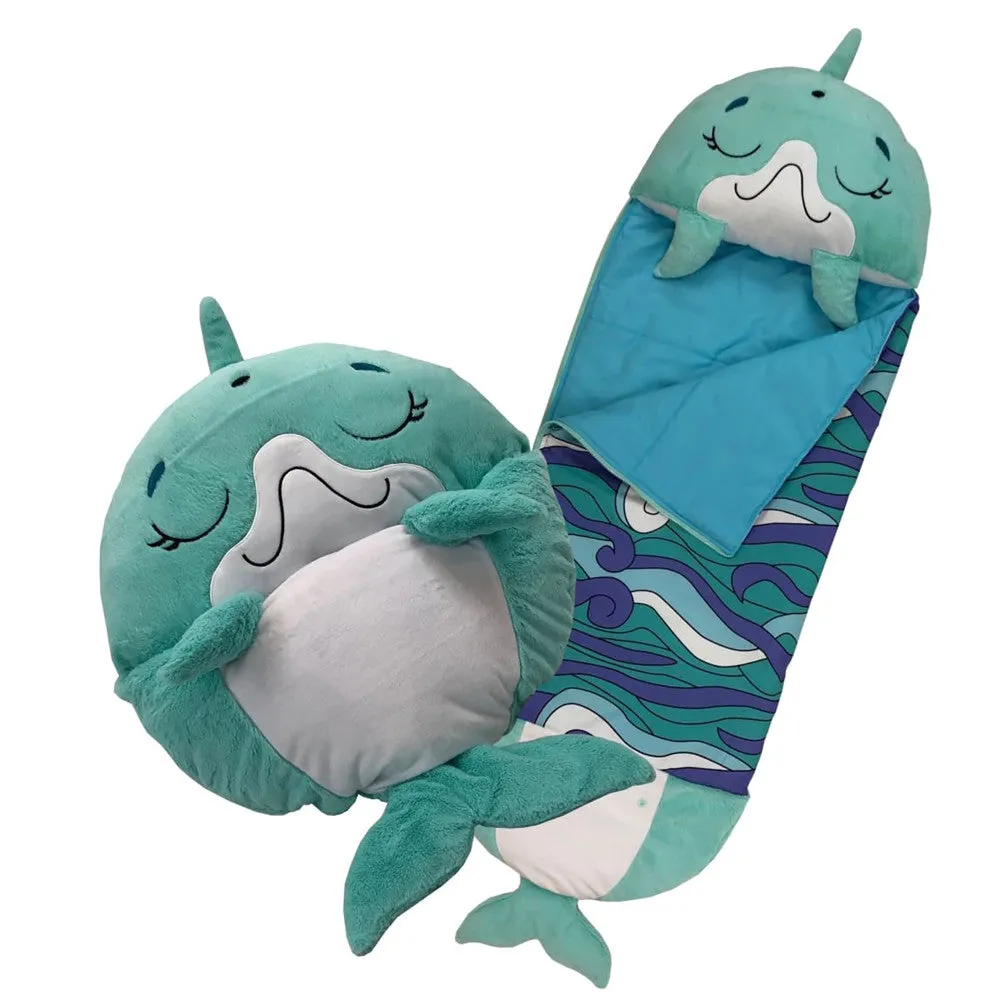 Happy Nappers Large Dolphin Disco 66 inch Pillow & Sleepy Sack - Kids 7 