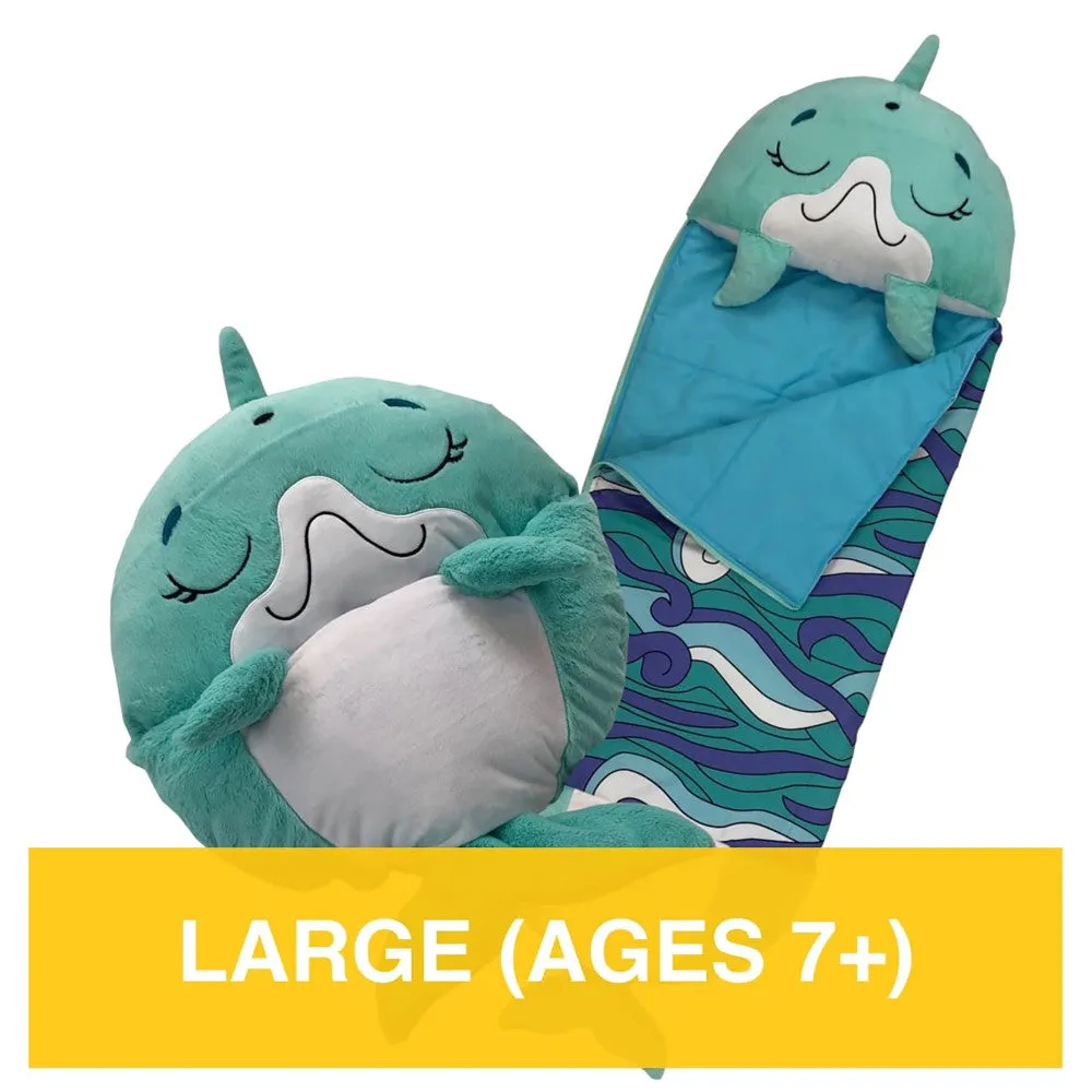 Happy Nappers Large Dolphin Disco 66 inch Pillow & Sleepy Sack - Kids 7 