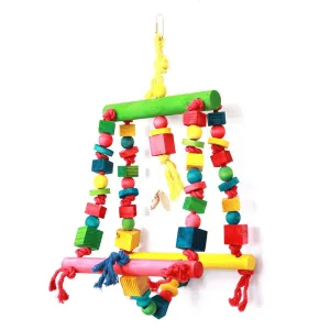 Happy Pet Parrot Toy Double Swing