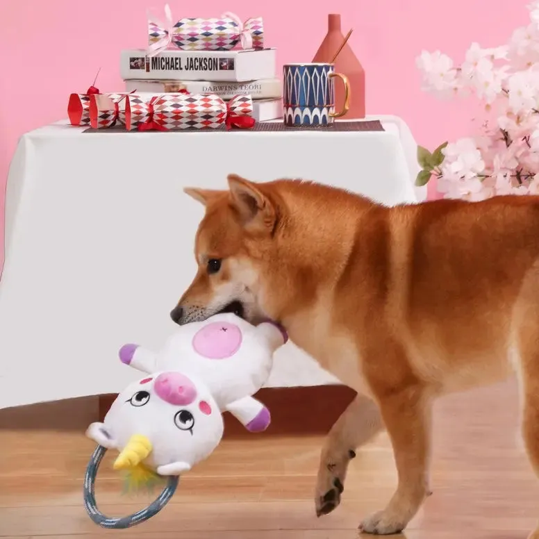Hugsmart Pet Fairytale Story Unicorn Dog Rope Toy