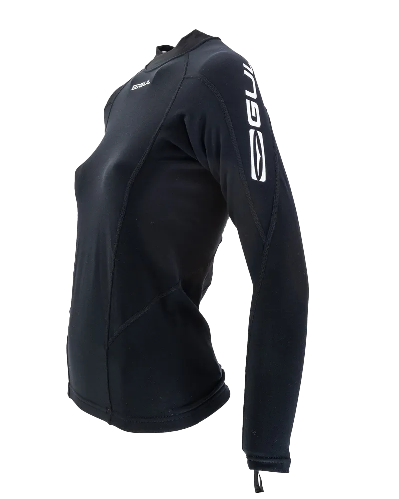 Junior Evotherm Thermal Long Sleeve Rash Vest in Black