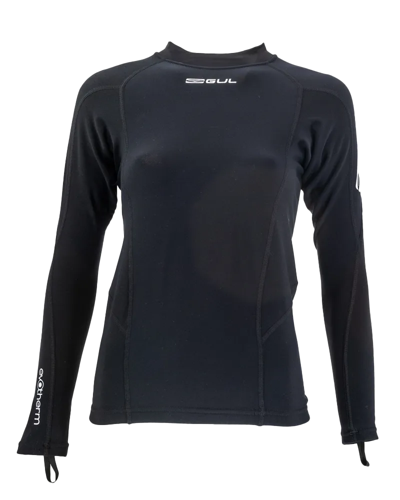 Junior Evotherm Thermal Long Sleeve Rash Vest in Black