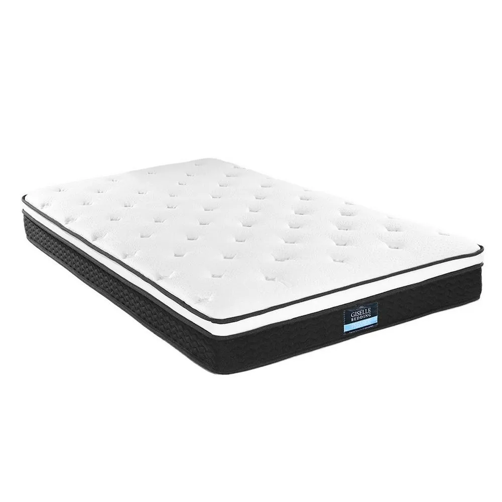 King Single Package | Oslo Metal Bed Frame Black & Bonita Euro Top Mattress (Medium Firm)