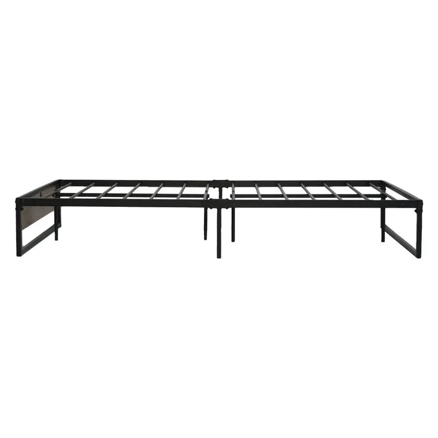 King Single Package | Oslo Metal Bed Frame Black & Bonita Euro Top Mattress (Medium Firm)