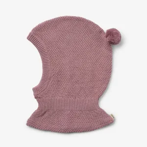 Knitted Balaclava Pomi - lavender dawn