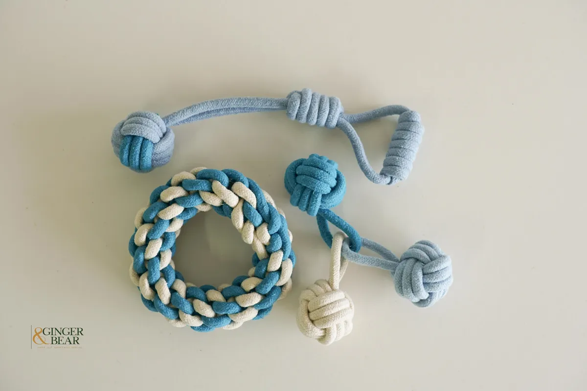 Knotty Interactive Rope Tug Toy Set, Sky and Cloud