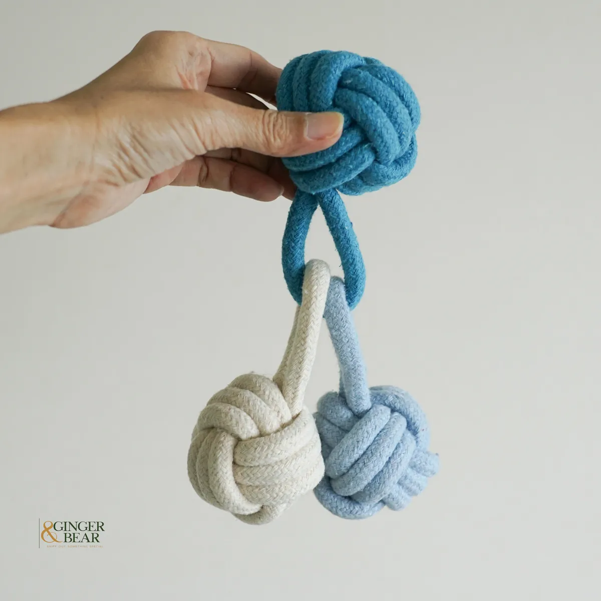 Knotty Interactive Rope Tug Toy Set, Sky and Cloud