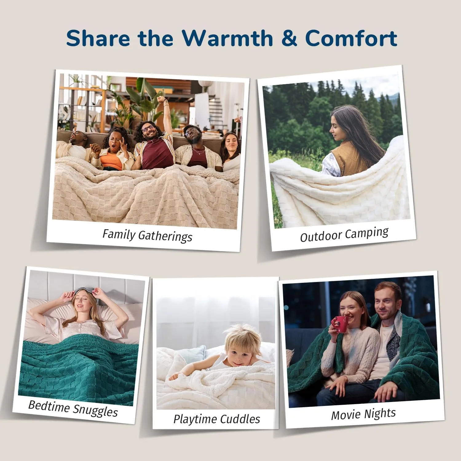 Lessymo Fleece Blanket with Checkerboard Grid Pattern, Soft Sherpa Couch Blanket, Luxurious Warm and Cozy Twin Size, Teal, 60x80 inches