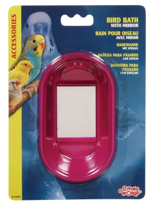 Living World - Bird Bath with Mirror on Card