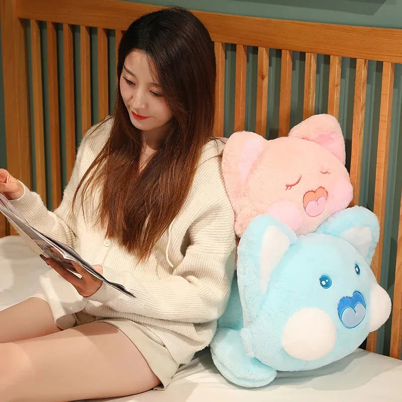 Long Laying Kawaii Snuggly Fluffy Fox Plushies