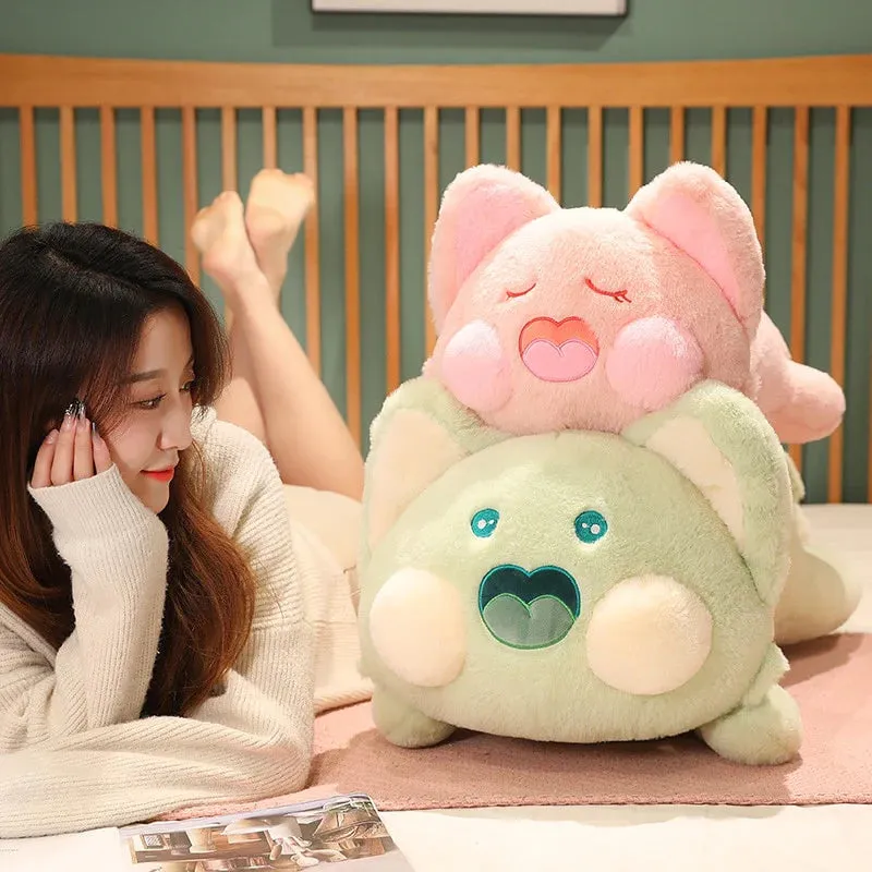 Long Laying Kawaii Snuggly Fluffy Fox Plushies
