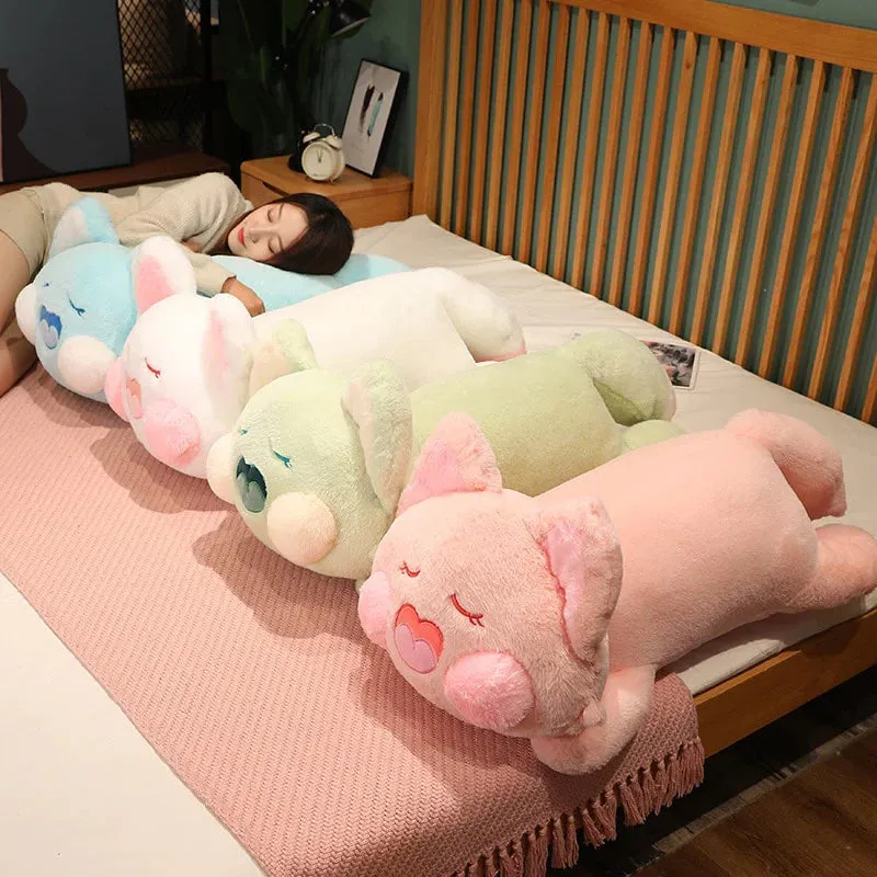 Long Laying Kawaii Snuggly Fluffy Fox Plushies