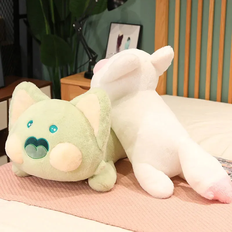 Long Laying Kawaii Snuggly Fluffy Fox Plushies