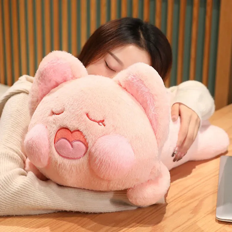 Long Laying Kawaii Snuggly Fluffy Fox Plushies