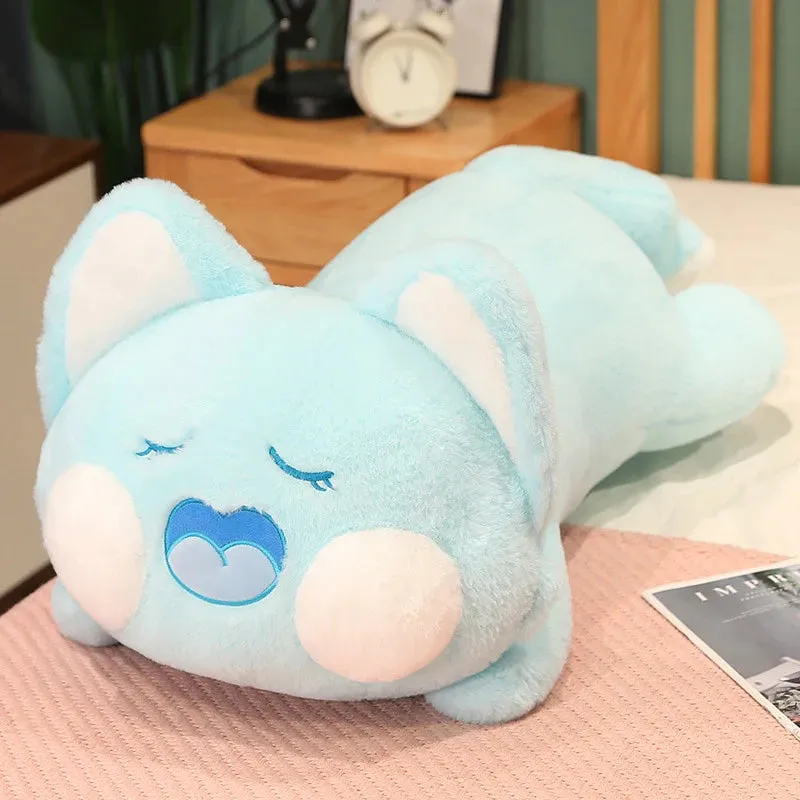 Long Laying Kawaii Snuggly Fluffy Fox Plushies