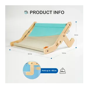 Mewoofun Cat Window Perch Assembly Hanging Bed Blue