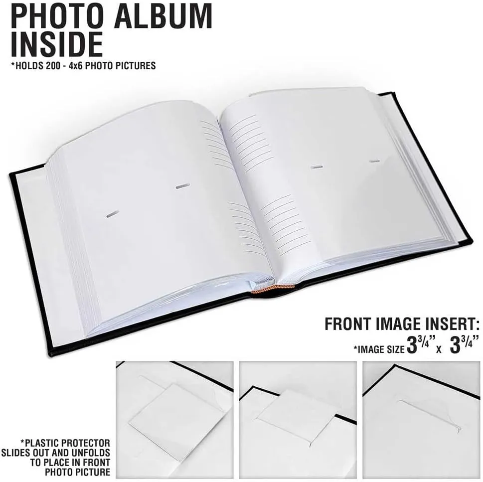 Personalized Pet Memorial Photo Album, Holds 200 4" x 6" Photos, Engraved In Loving Memory Pet Leatherette Picture Album, Cat Memorial, Loss of Dog Gift, Dog Sympathy Gift
