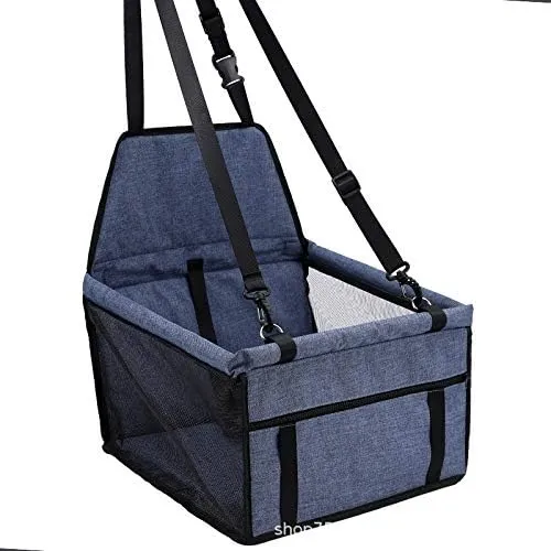 Pet car Seats Small Dogs,Dog Car Seats for Small Medium Dogs & Cats,Portable Puppy/Pet Car Booster Seat with Clip-On Leash and Mesh Window for Pet Up to 12 lbs (Black, Small)