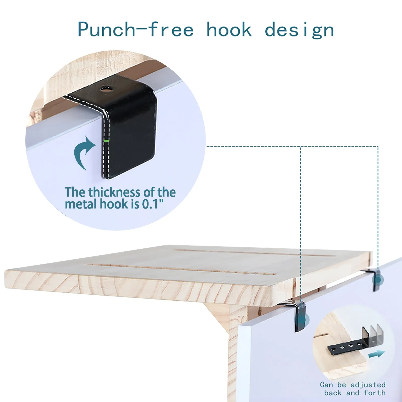 PETSFIT Cat Window Perches Natural Solid Wood With Removable Fleece Mat