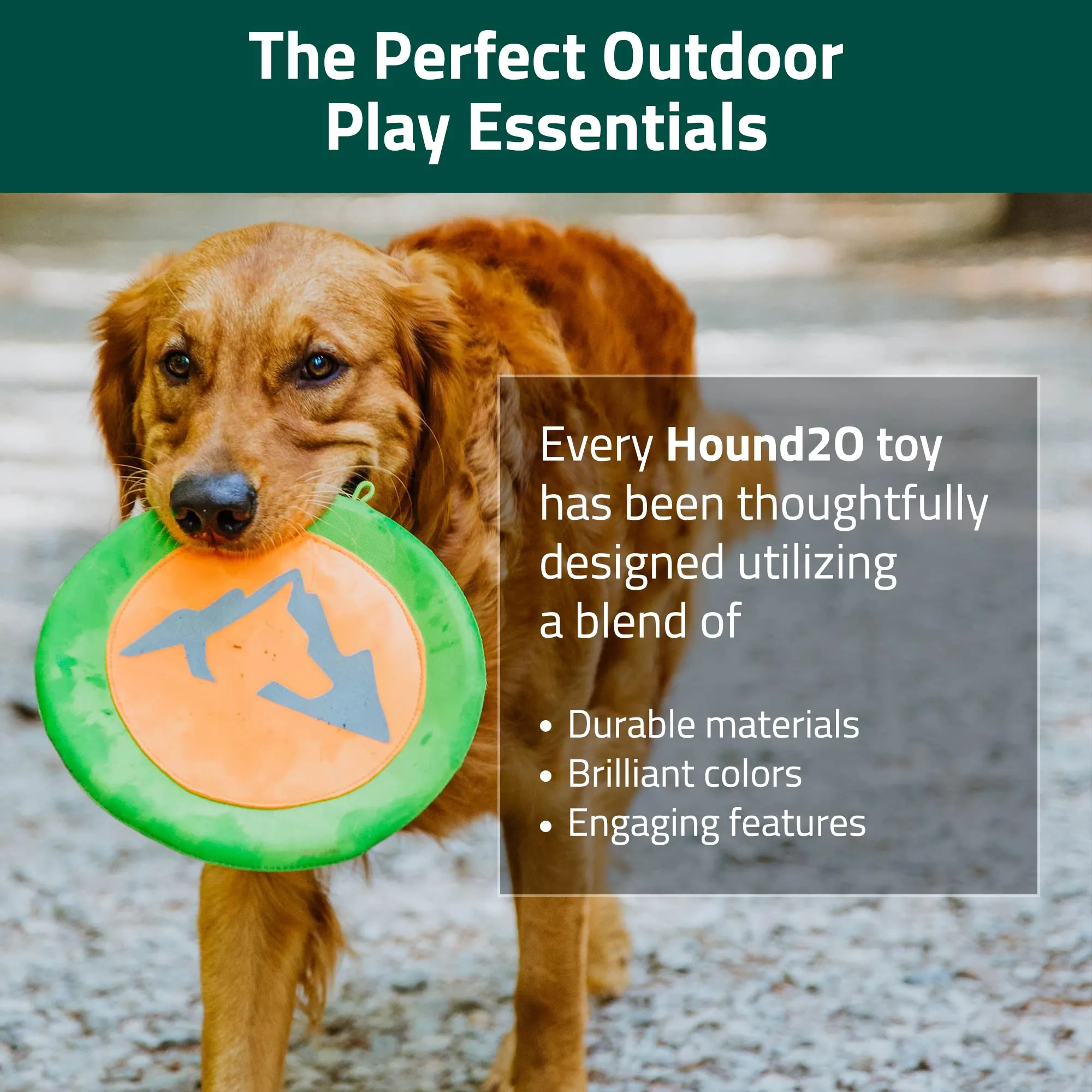 Playology Hound2O Reflective Flyer Frisbee Fetch Nylon Dog Toy - Orange