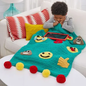 Red Heart Crochet Emoji Snuggle Sack