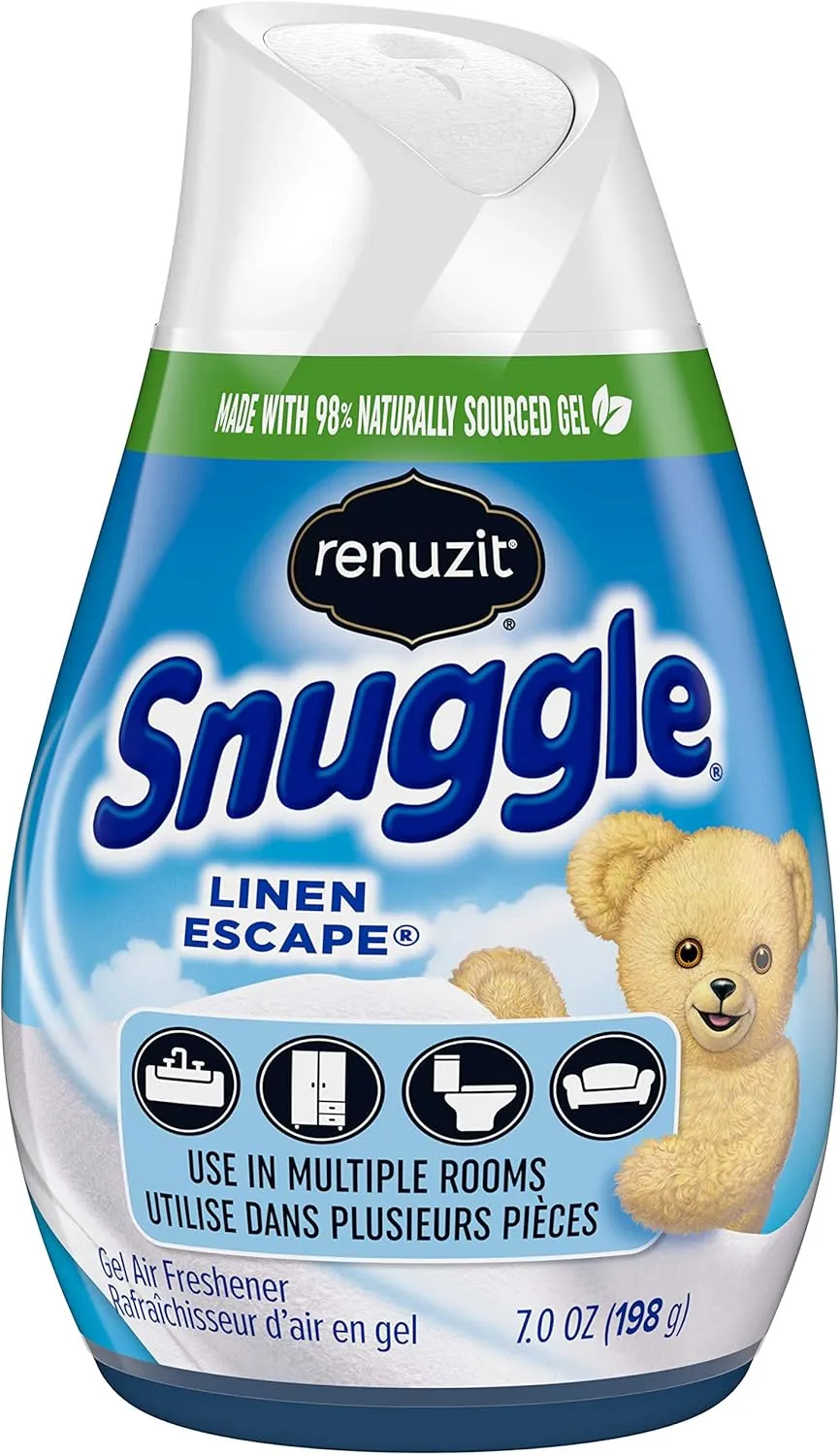 Renuzit Snuggle Linen Escape Adjustable Air Freshener, 7oz Cone (Pack of 12)
